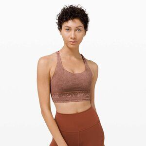 Lululemon Energy Bra Long Line-  Ice Dye Wash Brown Earth